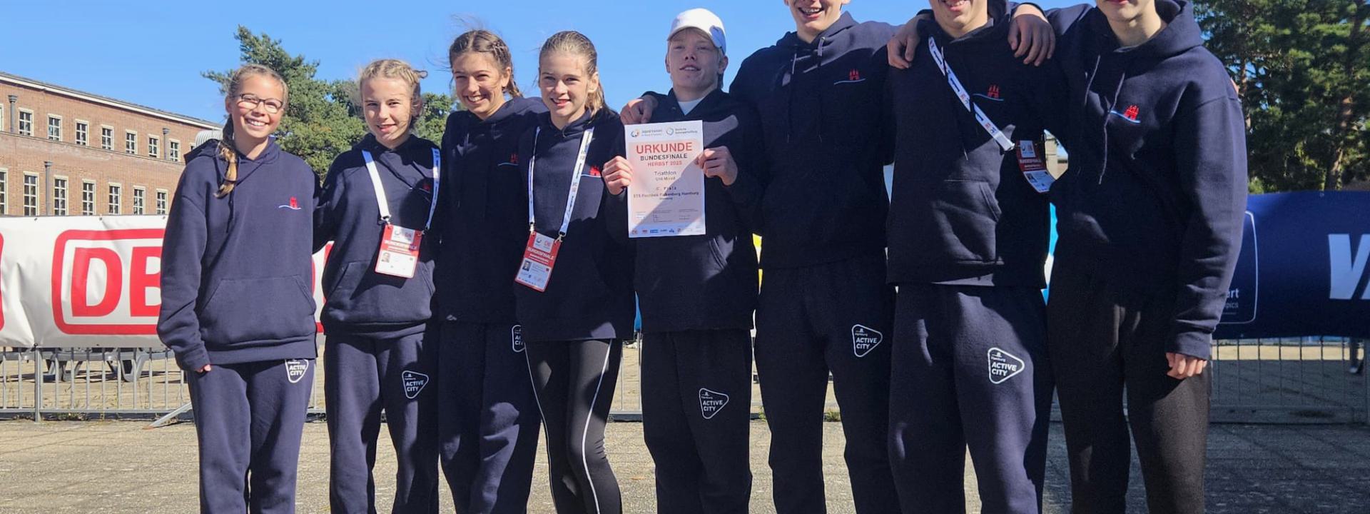 Schulsportgeschichte geschrieben: Die Triathleten der StS Fischbek-Falkenberg